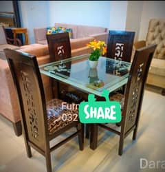 Dinning Table with Four Chairs For sale