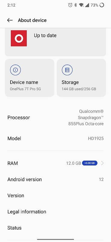 one plus 7t pro McLaren 12.256 gb 3