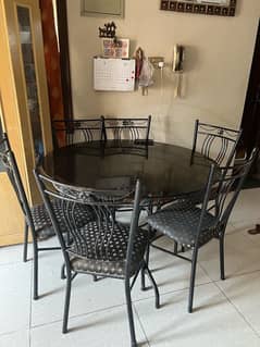 Dining table with 6 chairs