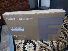 Haier 40" android google LED box pak no used 100% new box pak