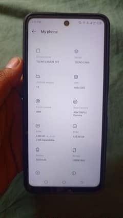 Tecno camon 18 T 10 by 10 condition 4 128 chalny my ok hy