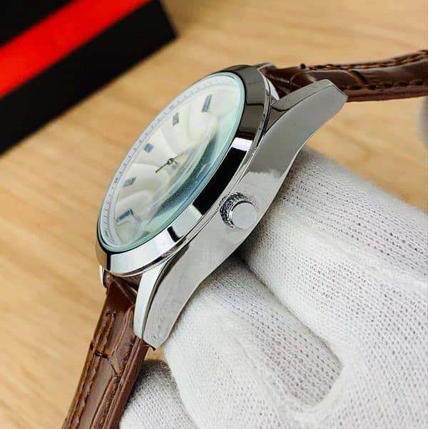 Men's Watch - Leather Strap Day & Date Working Watch Carrera 4