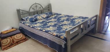 Iron Double Bed with 3 Seater Iron Sofa