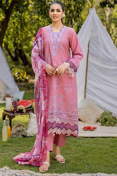 Safwa | Spinel | Luxury Unstitched 3-Piece Embroidered Suit for Women 1