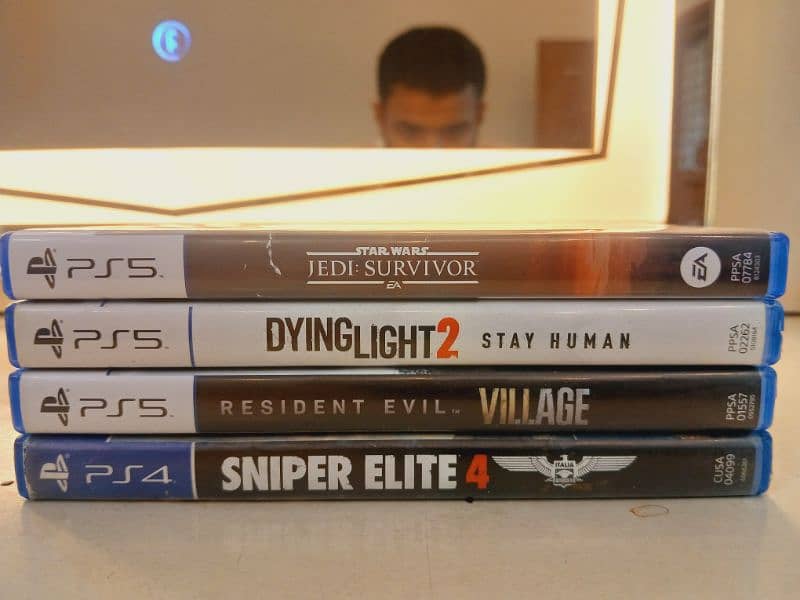 Ps5 Games [ Jedi Survivor, Dying Light 2, RE Village, Sniper Elite 4] 0