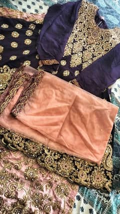 lehnga with frock wear just once 10/10 condition