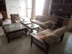 sofa set + table set + 2 pec sofa