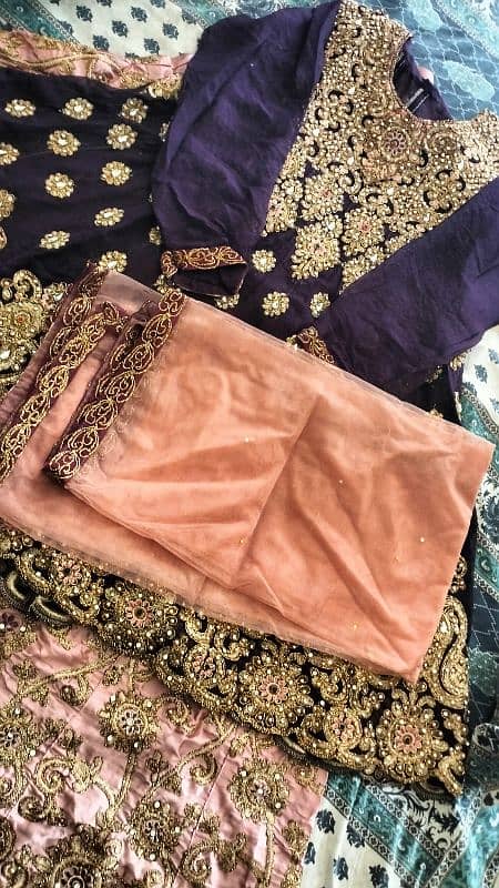 3 piece lehnga with frock 10/10 condition 0