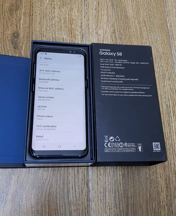 Samsung Galaxy S8 Snapdragon ( Compelet Box all accessories ) 8