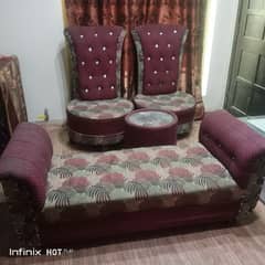 Coffee chair set with 2 seater dewan