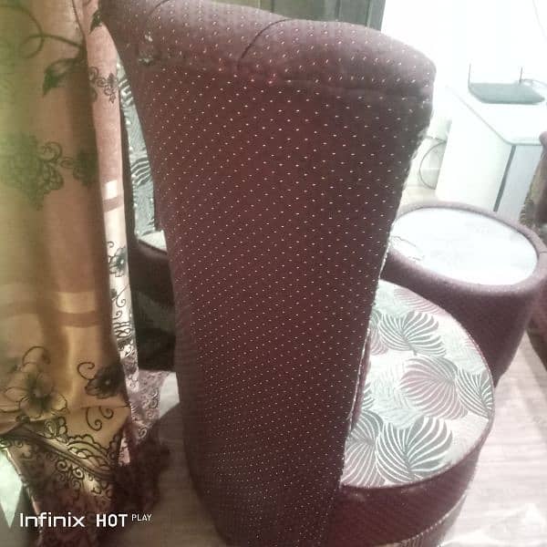 Coffee chair set with 2 seater dewan 3