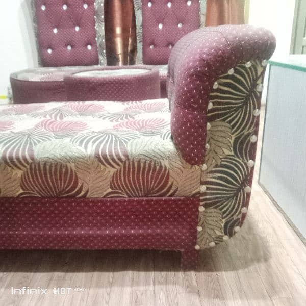 Coffee chair set with 2 seater dewan 4