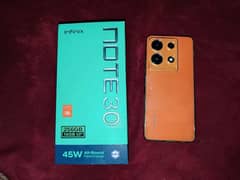 infinix note 30 orange 256/8 double PTA approved with complete box 0