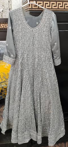 Silver Grey Walima Maxi