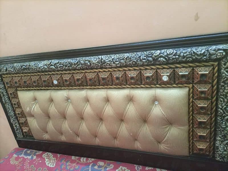 Queen Size Wooden Double Bed For Sale 1