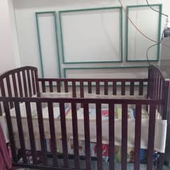 Baby kid wooden cot