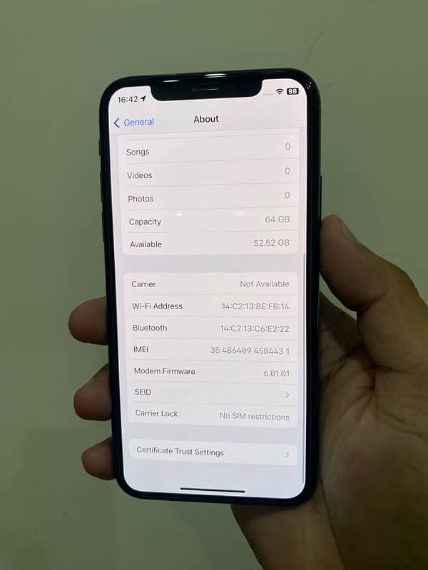 iPhone X 64gb PTA Approved 7