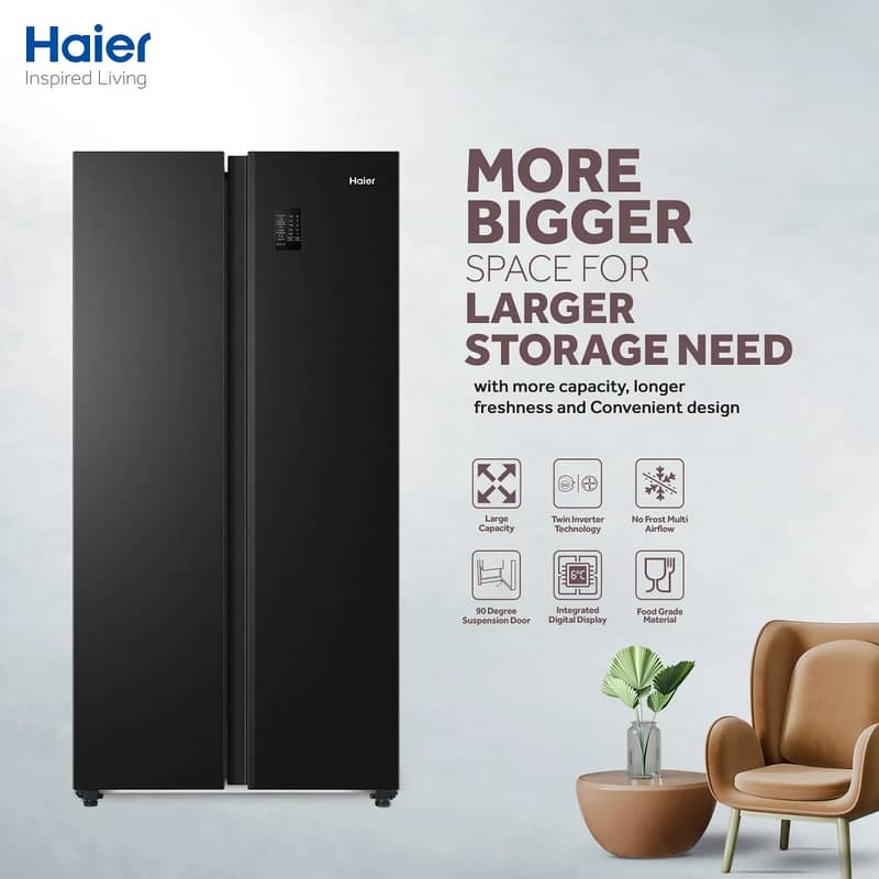 Haier Double door refrigerator HRF-522IBS 5