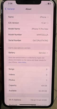 iphone 11 pro max 64 gb neat and clean  without  Scratches Nonpta 0