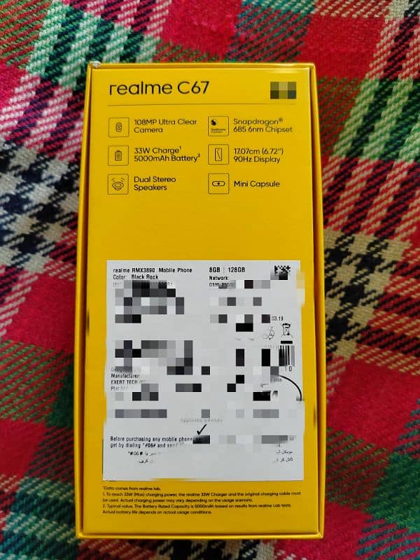 REALME C67 3 months Used only Warranty available 9 months. 1