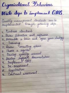 handwriting assignment work