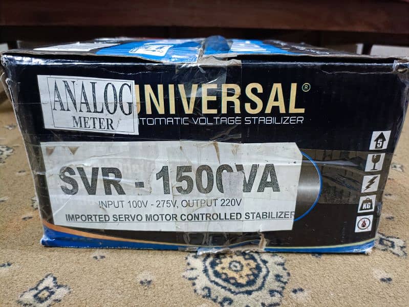 New* UNIVERSAL Servo Stabilizer 1500VA 100V-275V 8