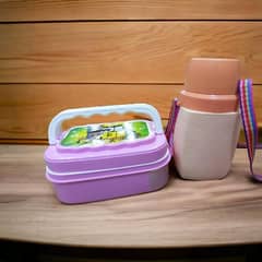 Lunch Box With Water Bottle Combo For School Kids