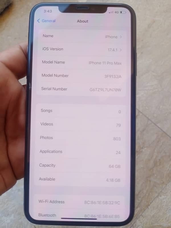 I phone 11 Pro Max 64 GB| PTA Approved | Battery 93%| condition 10/10 4