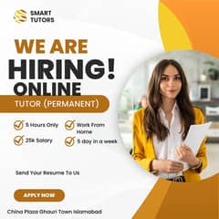 Online Tutors Required No Registration Fee O and A Levels FSc Matric