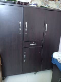 3 door wooden wardrobe for sale