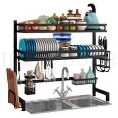 Sink Drainer Drying Rack with Door Dish Storage Rack 65 and 85 cm