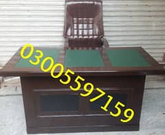 Office Ceo table 4,5ft leather top study workstation desk drawer chair