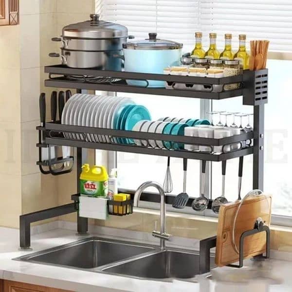 Sink Drainer Drying Rack with Door Dish Storage Rack 65 and 85 cm 4