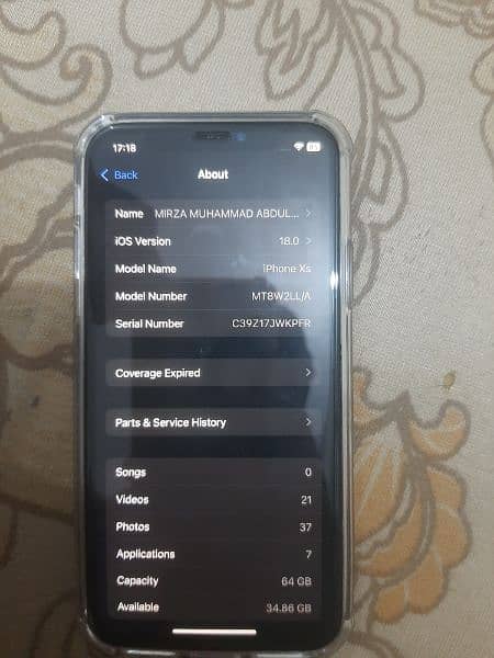 IPHONE XS 64 GB ( IOS 18 UPDATED INSTALL) DEMAND COLOUR ROSE GOLD NON 2