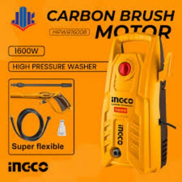 INGCO Brand - 1600W High Pressure Car Washer Cleaner - 140 Bar, Copper 6