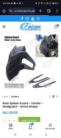 Sporty Mudflape for All Yamaha Model, GS, GR & CB Models