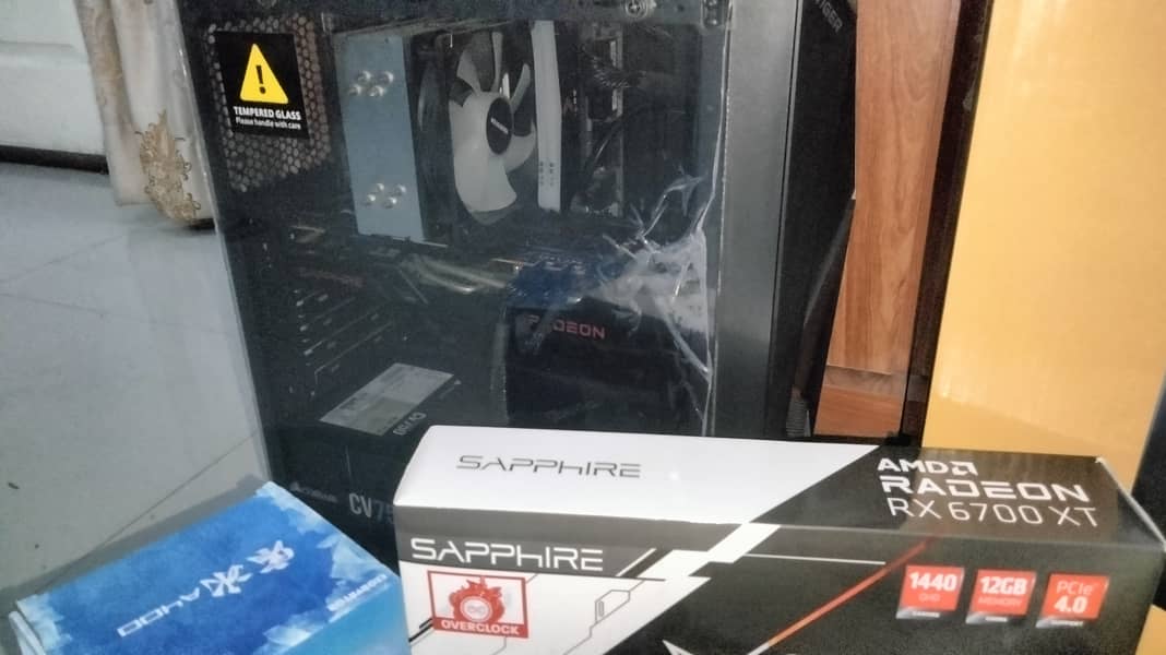 GAMING CPU (CORE I5 12400 + AMD 6700XT SAPPHIRE PULSE 12GB GRAPHICS) 14