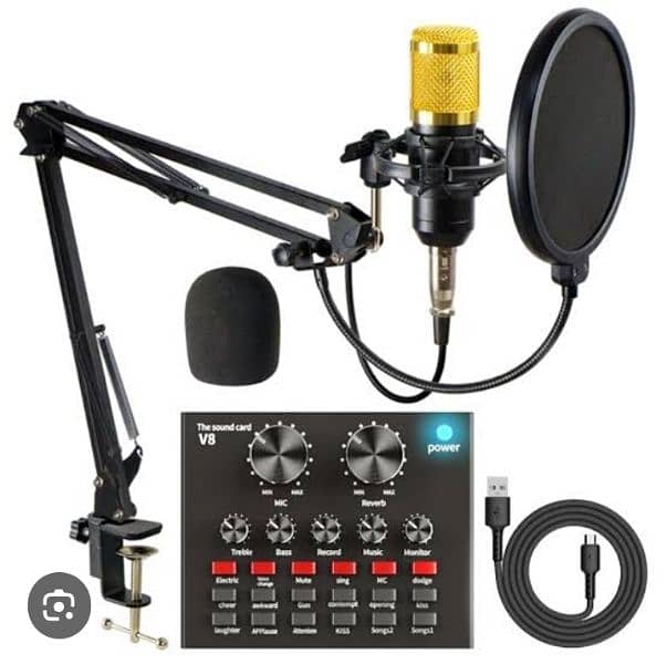 condenser microphone studio bm 800 v8 sound card 6