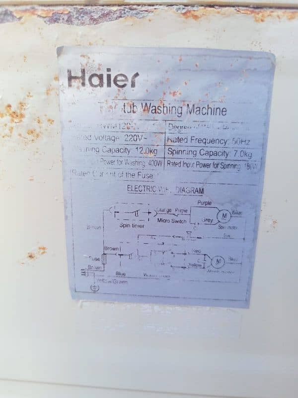 haier Washing machine with dryer 12 kg weight 3