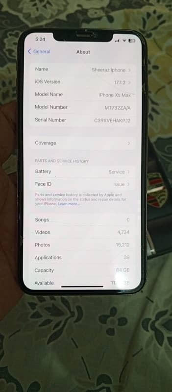 Iphone XS Max 64 gb pta approved golden color 9