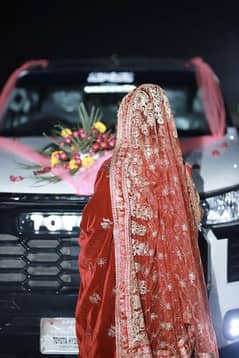 Bridal barat lehnga Just like New dupatty par latkaan bhi lagi hoi hai