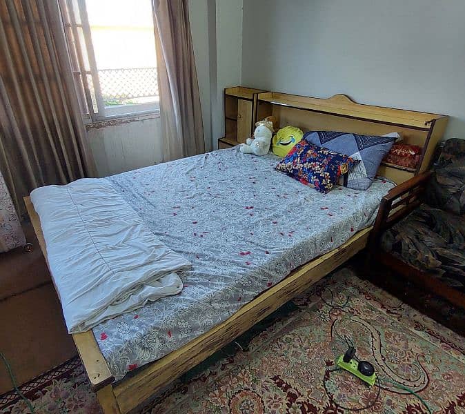 Double Bed + 2 Side Tables for sale 1