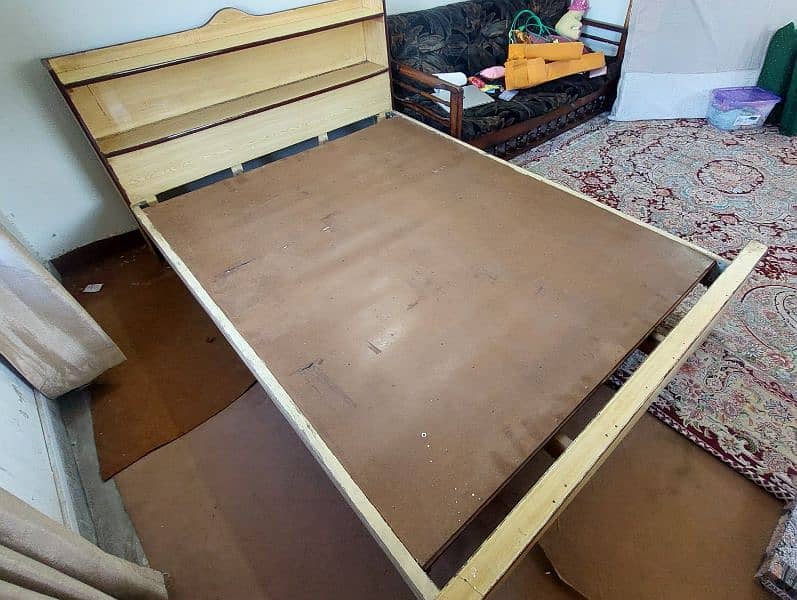 Double Bed + 2 Side Tables for sale 2