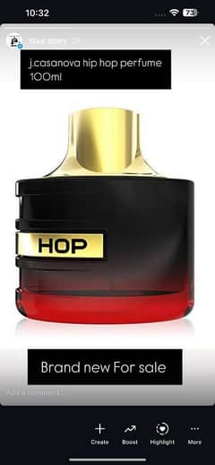 j. casanova hip hop perfume 100ml imported