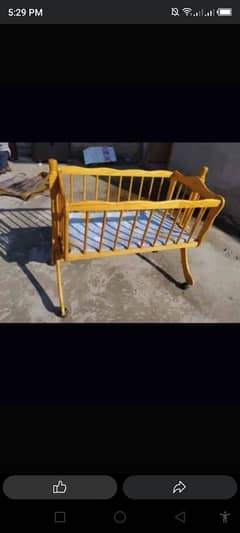 Wooden Baby Cot cum Swing