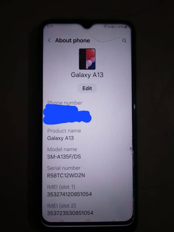 SAMSUNG GALAXY A13 4GB + 128GB WITH BOX + ORIGINAL CHARGER 4