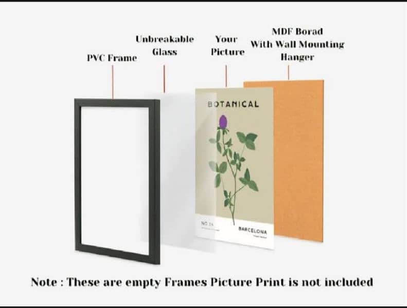 photo frame glass front  8 × 12 2