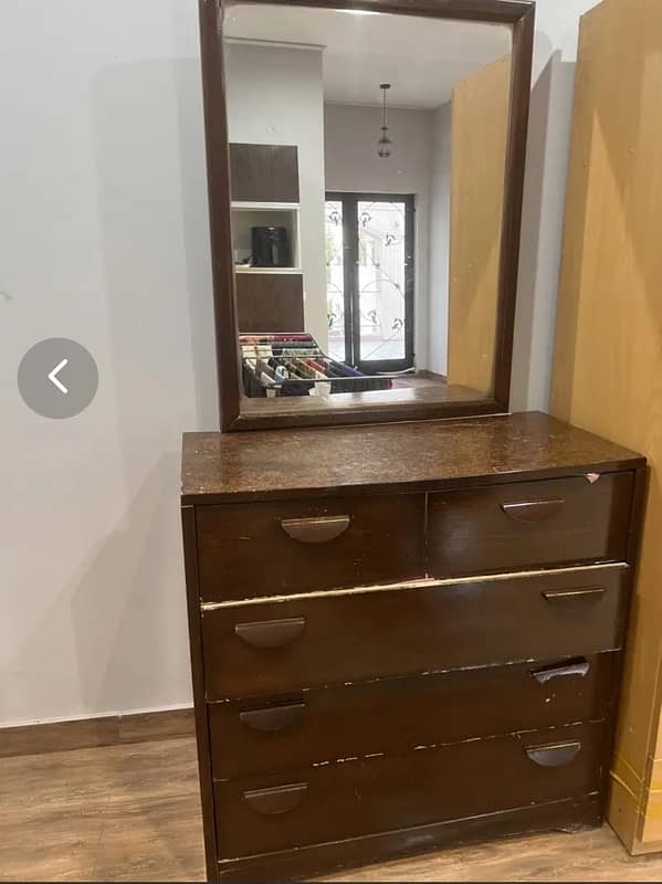 pure wood dressing table with drawers 1