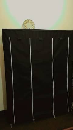 portable storage wardrobe Black color