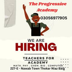 teacher required for Academy